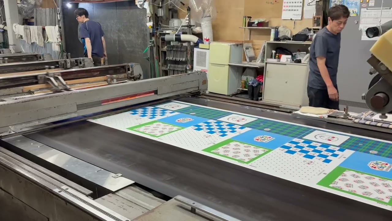 【工場見学】ハンカチエコバッグ量産中