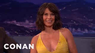 Evangeline Lilly's 30Hour Home Birth | CONAN on TBS