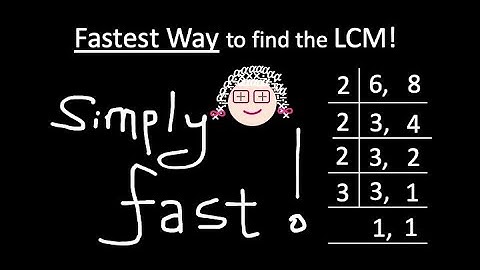 Fastest Way to find the L.C.M.! Useful for Adding or Subtracting Fractions With Unlike Denominators.