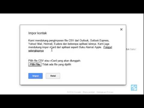 Cara impor file CSV Google ke data kontak Gmail