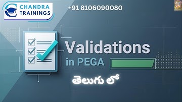 {In Telugu}Validations in Pega || Detailed Discussion by Chandra - New Batch June-9,2025-Check Desc