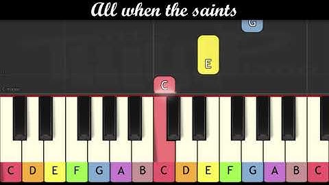Traditional song -  When the saints go marching in (very easy piano for children or begginers)