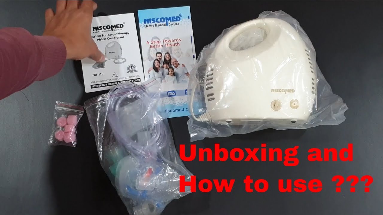 Niscomed Piston Compressor Handy Nebulizer NB-119 || How to Use Nebulizer Machine ||