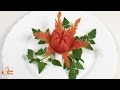 How Make Tomato Flower Carving - Flower From Vegetable Carving &amp; Designs