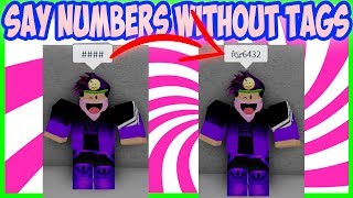 How To Say Numbers Without Tags Roblox Youtube