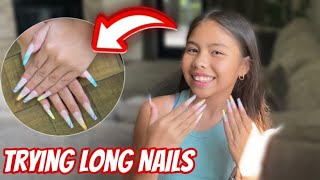 Letting My 10 Year old Get Acrylic Nails For The First Time