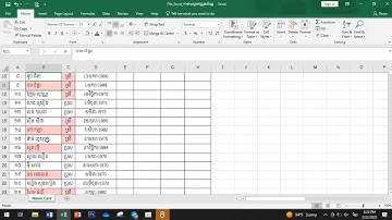 #រូបមន្ត Excel ដាក់ពណ៌តាមភេទ និងរកឈ្មោះស្ទួន