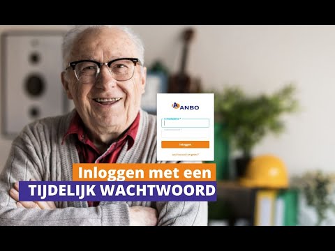 Voor de 1e keer inloggen voor een ANBO webinar - met een tijdelijk wachtwoord