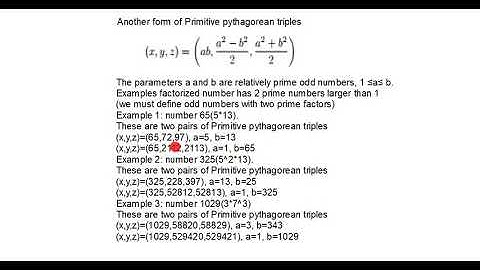 Primitive pythagorean triples with two prime factors (number a)