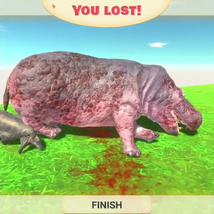 KOMODO DRAGON VS HIPPOPOTAMUS - ARBS - Animal Revolt Battle Simulator