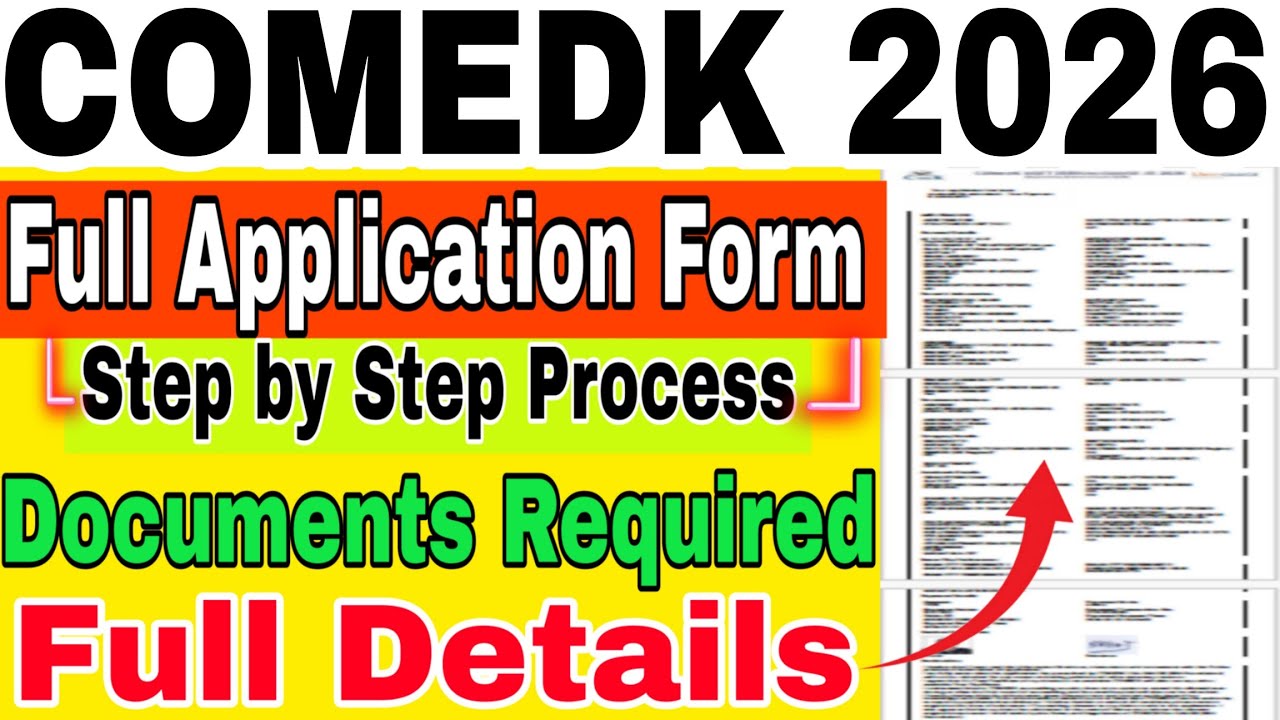 COMEDK UGET 2026 Application Form Fill ಮಾಡುವ Complete Guide | Registration to Final Submit