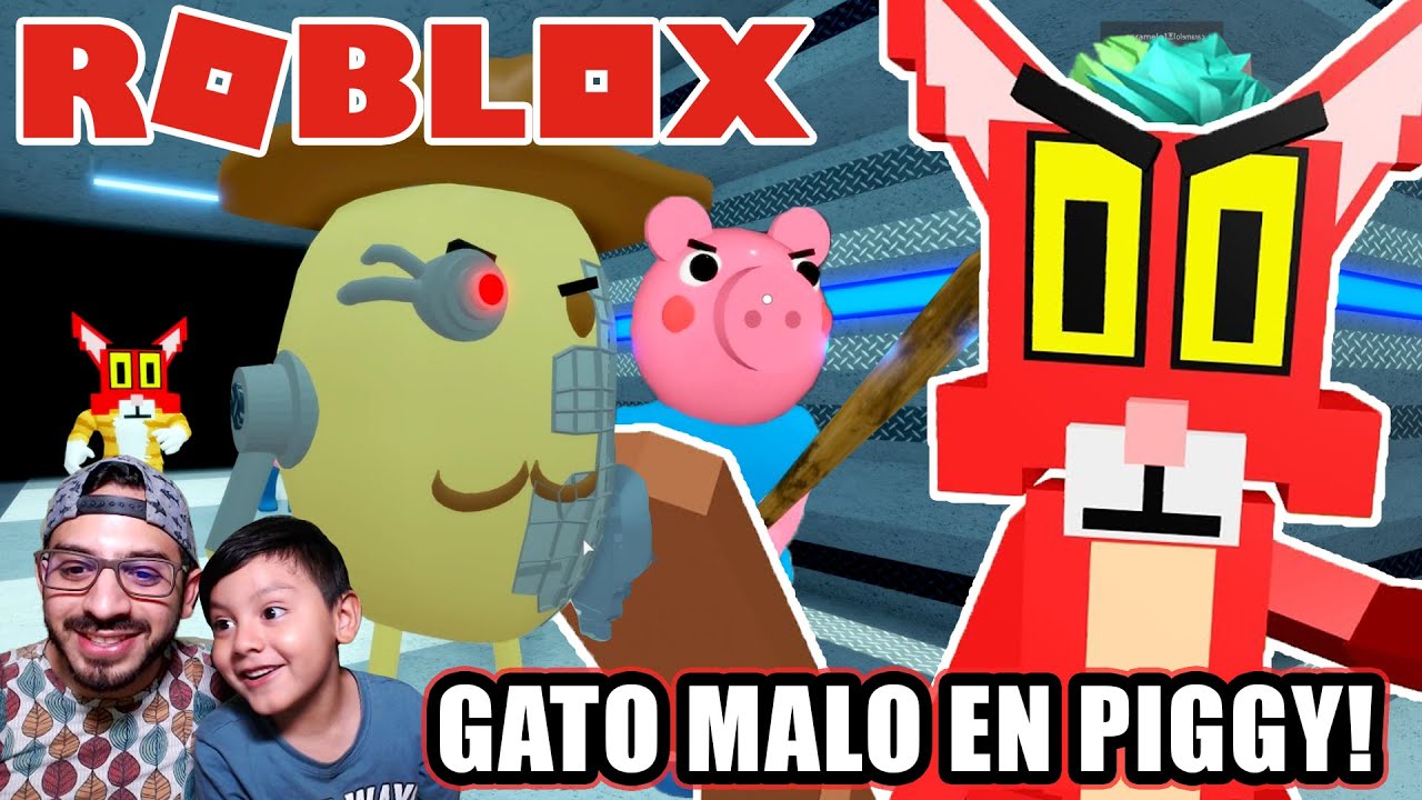 Gato Malo En Piggy Roblox Roblox Kitty En El Final De Piggy Juegos Karim Juega Youtube