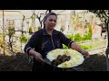 Sabzi Kovurma with Pilaf - Azerbaijani Cuisine | Life in the Village of a Young Family