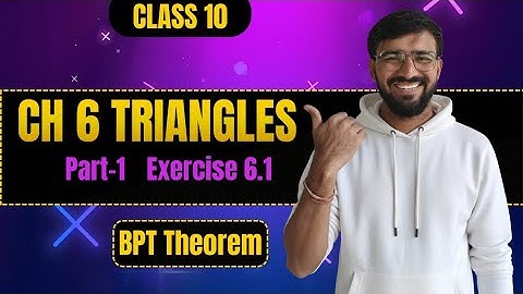 🏆Class 10 Maths | Chapter 6 Triangles | Part 1 (Exercise 6.1 & Important Theorems) Similar Triangles