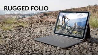 Logitech Rugged Folio Keyboard Case for iPad (7th , 8th, 9th & 10th generation)