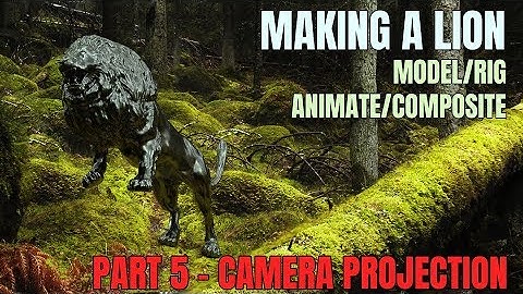 MODEL AND ANIMATE A LION | part 5  Camera projection | Full workflow | real contract | Blender 2.8