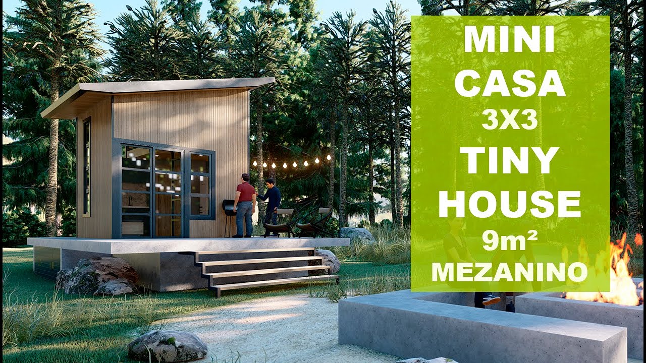 Mini casa 9m² | Tiny House minimalista 3x3