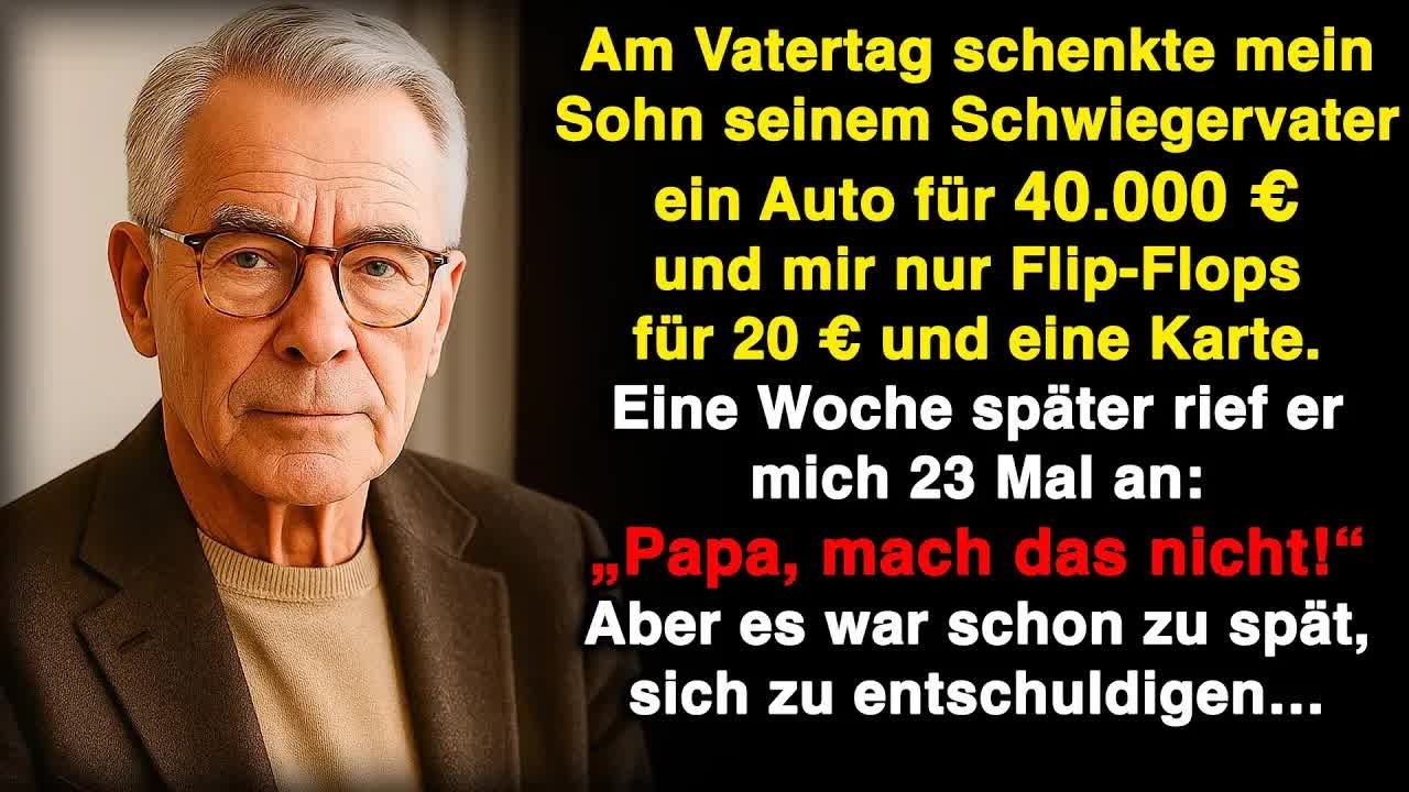 Am Vatertag bekommt mein Schwiegervater ein Auto, ich nur Flip Flops für 20 €!