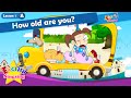 Lesson 1_(A)How old are you? - How old - Age - Cartoon Story - English Education - for kids