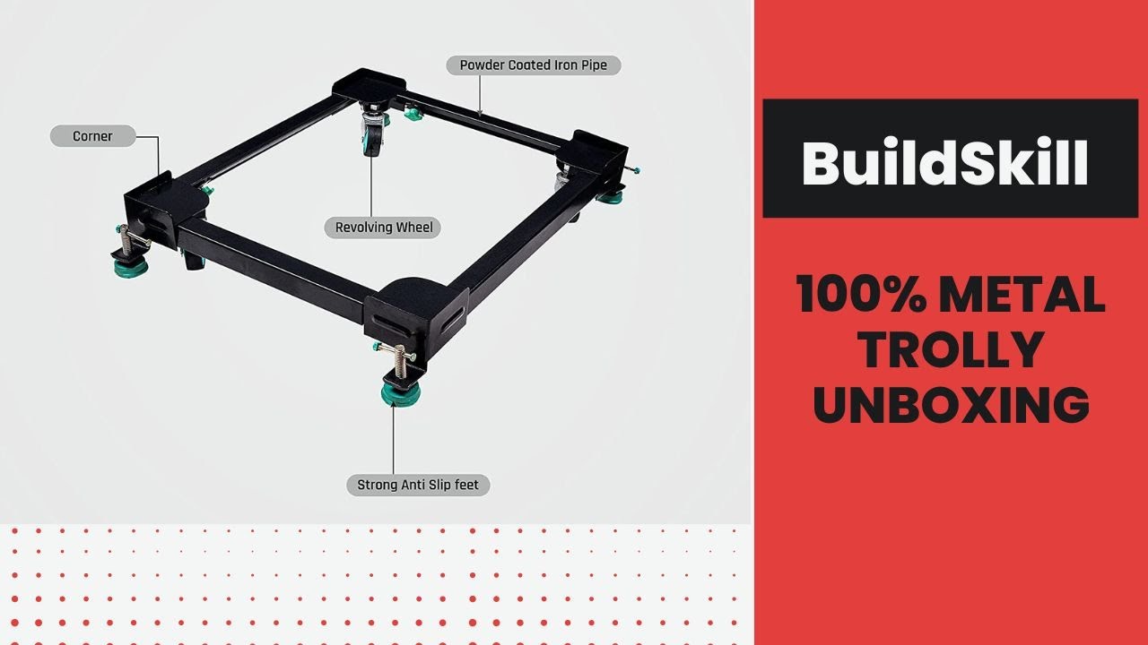 Unboxing & Review of Buildskill BWT1151 Washing Machine Trolley/Stand | 100% Metal Body