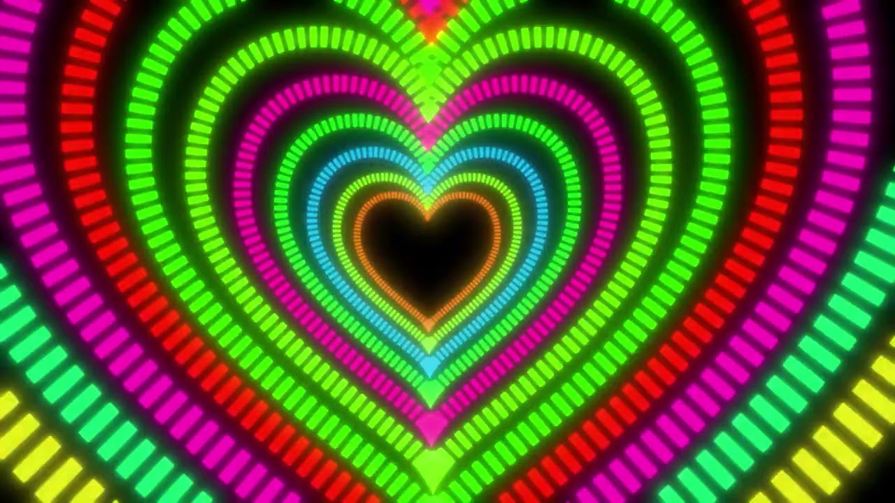 4K Party DJ Disco Heart Vj Loop Background Video | No Copyright Video 