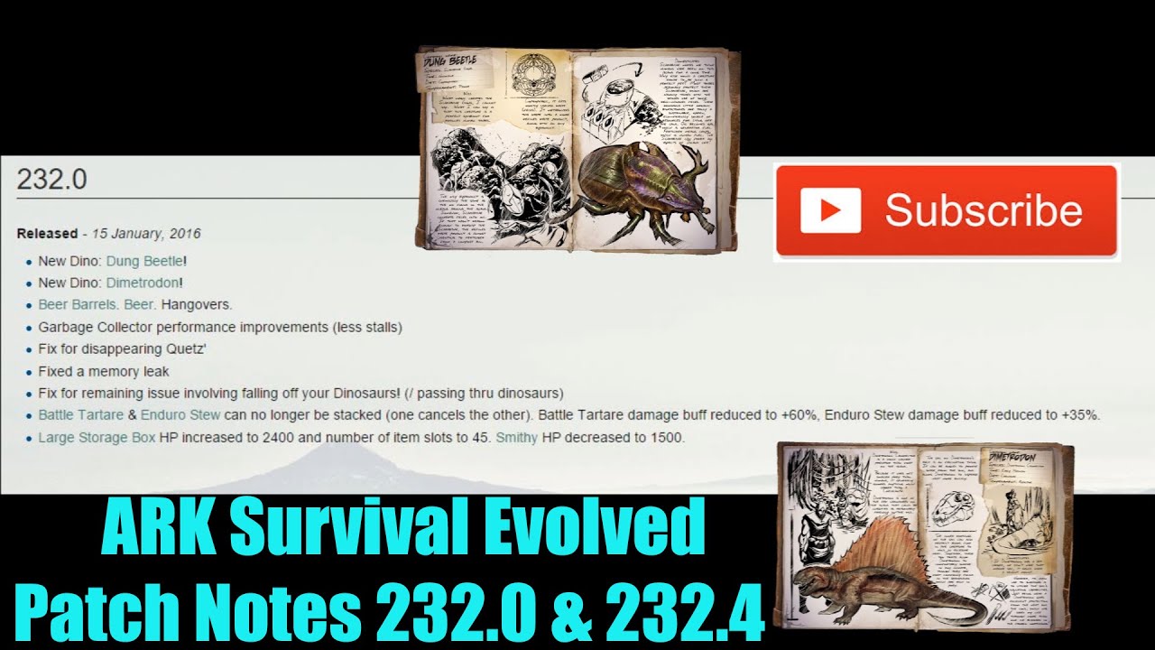 ark survival evolved patch notes