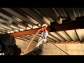 Metal Roof Overhead Spray Application with Tiger Foam Metal Roof Overhead Spray Application with Tiger Foam