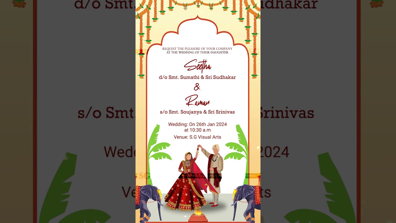 66 sgv Vector wedding Invitation