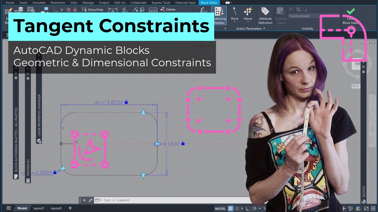 02- Tangent Constraints - Geometric & Dimensional Constraints 101 - Dynamic Blocks