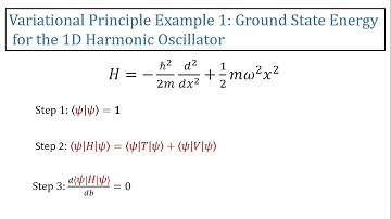 02 Ground State Energy for the 1D Harmonic Oscillator | Variational Principle in Urdu|Hindi