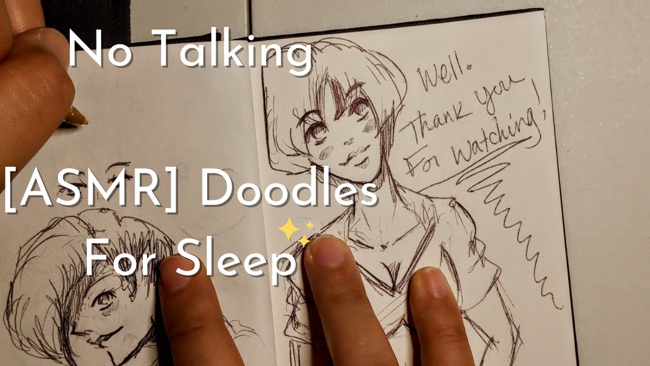[No Talking] ✨ ASMR Doodles, Tapping, Drawing Sounds for sleep ✨