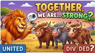 The Lion and the Three Bullocks | English Story | Story for Kids