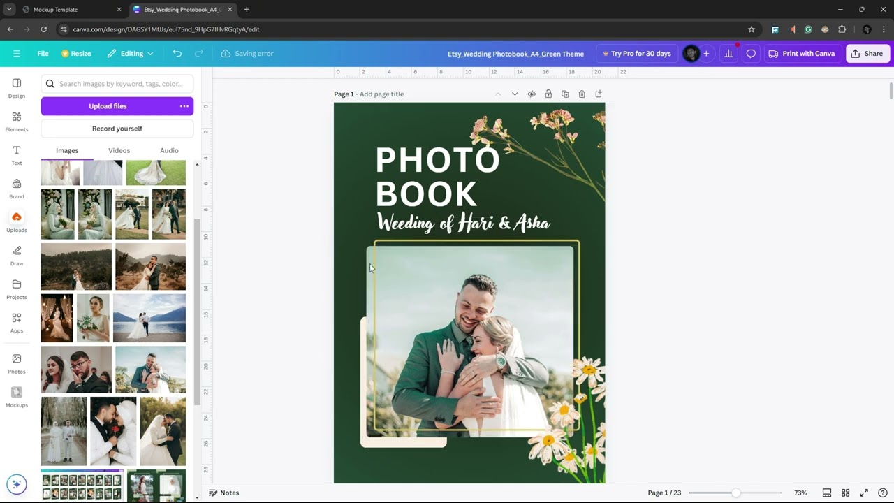 Canva Template: How to Edit Wedding Photobook in Canva