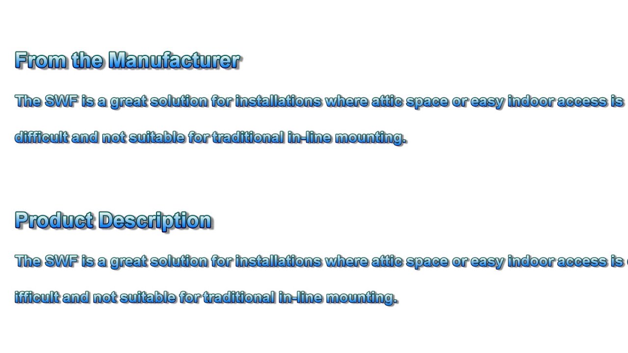 Soler & Palau SWF-100 Sidewall Exhaust Fan