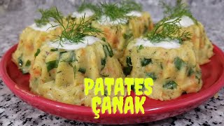 PORSİYONLUK PATATES ÇANAĞI - İKRAMLIK TARİFLER / EZME PATATES SALATASI TARİFİ