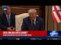 Trump and Erdogan address the press as NATO summit begins
