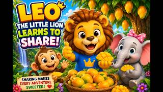 Leo the Little Lion Learns to Share 🦁🥭 | Kids Story