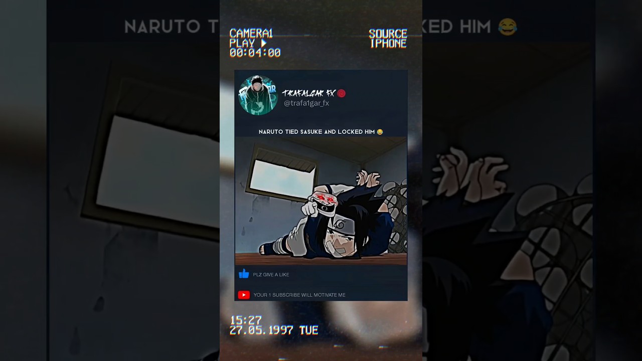 Naruto tied up Sasuke and locked him 🤣