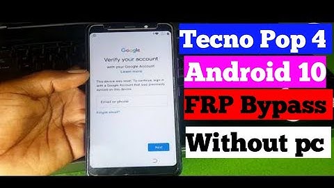 Tecno Pop 4 LTE FRP Bypass Without Pc/ Tecno BC2c/BC1s FRP Google account Remove 2022