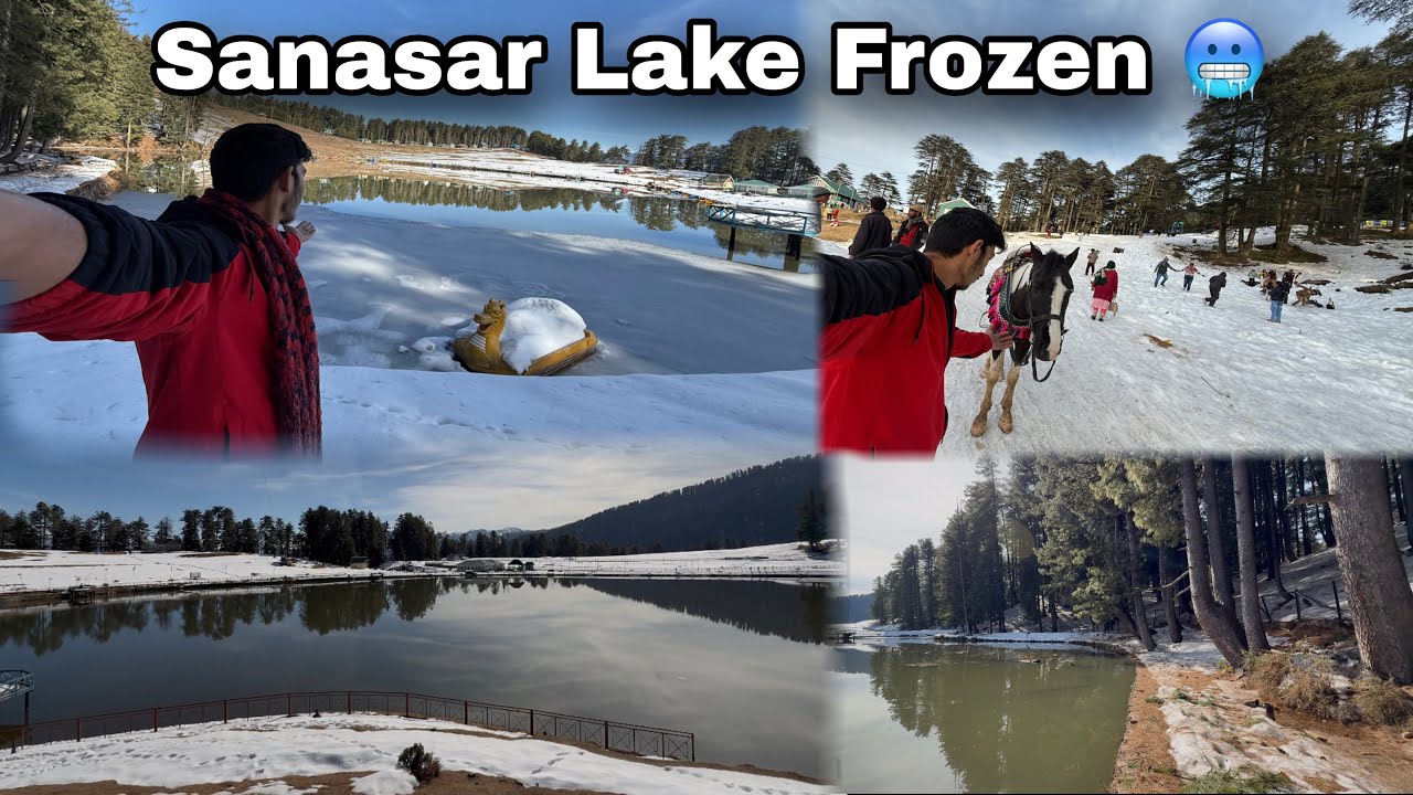 Sanasar Lake Frozen 🥶 ||Patnitop live snowfall ||