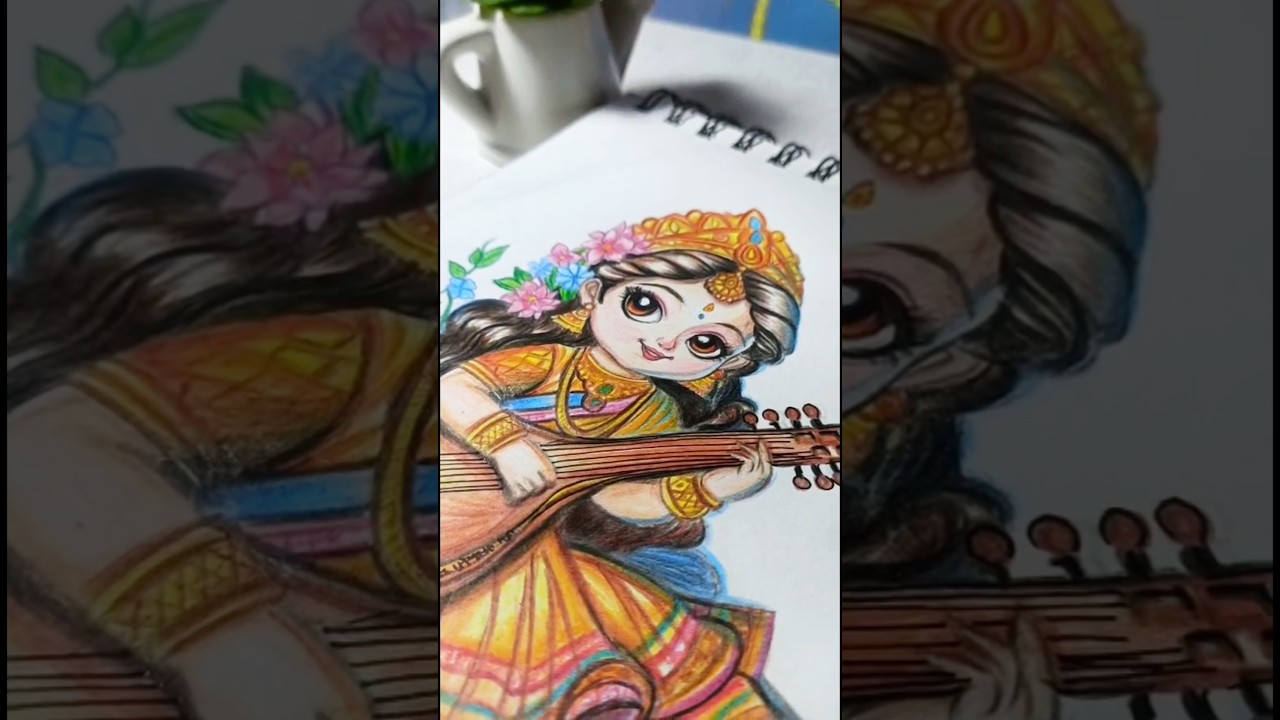 sarswati maa drawing ✨💝