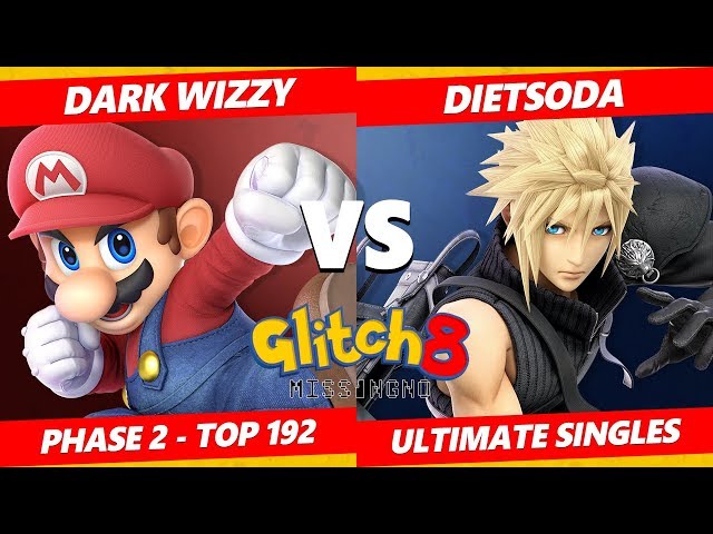 Glitch 8 SSBU - MVG | Dark Wizzy (Mario) Vs. DietSoda (Cloud) Smash Ultimate Tournament Top 192