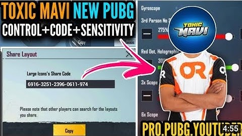 [NEW] Toxic Mavi Layout Code And Sensitivity 2021 || PUBG MOBILE || DARK GAMING