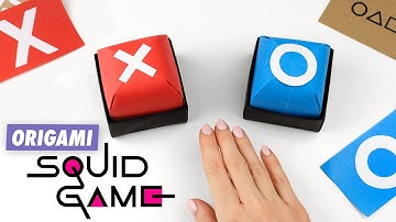 Origami - Squid Game | Paper button toy | Paper crafts Squid game