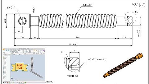 Bài 9 - Thực hành vẽ Lò xo, Ren thang bằng lệnh Coil trong INVENTOR - Hướng dẫn tự học INVENTOR 2022