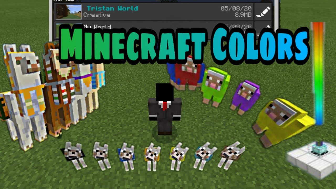 How to change Minecraft Colors? (Letter, Sheep, Llama, Dog, Beacon