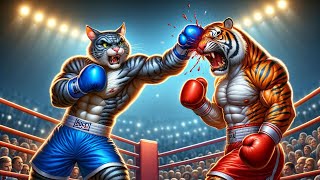 The Final FightCat Battle Against Tiger!  Epic Animated Showdown #trendingcats #catanimationvideo