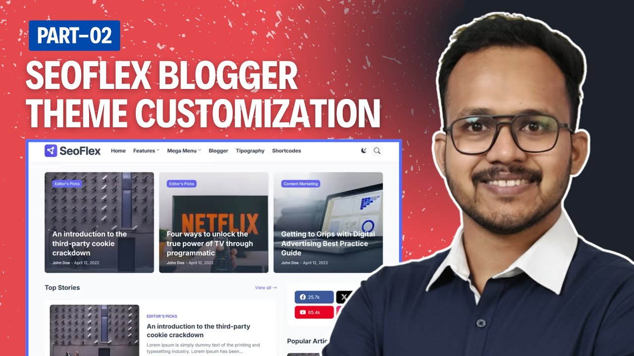 SEOFLEX Blogger Theme Customization - (Part - 02) - YouTube
