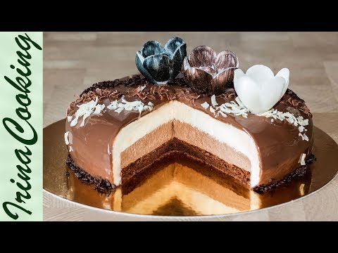 Муссовый торт ТРИ ШОКОЛАДА (форма Eclipse)  🍰 Triple-Chocolate Mousse Cake Recipe ○ Ирина Кукинг