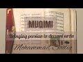 Bringing persian into deccani urdu poetry by muqimi of bijapur